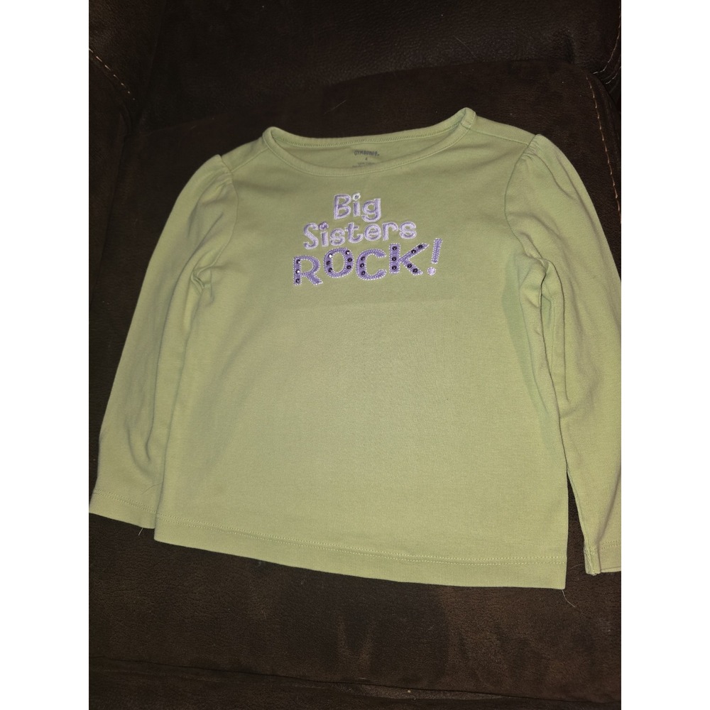 Gymboree cowgirls at heart Big Sisters ROCK! Long Sleeve Shirt size 4